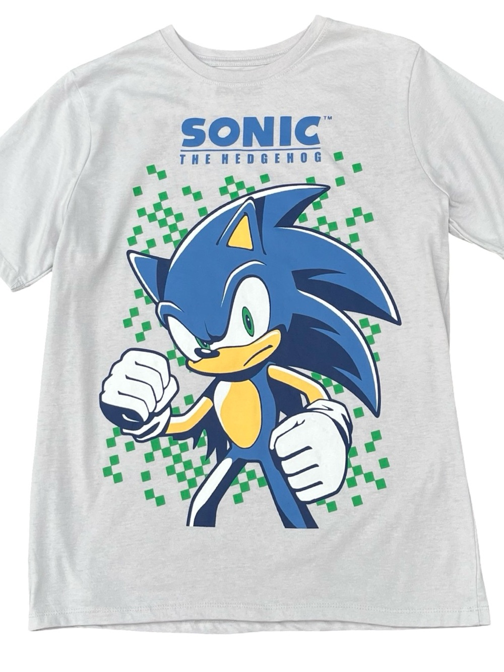 Sonic the Hedgehog Boys XXL 18 T-Shirt Gray Graphic Tee Video Game